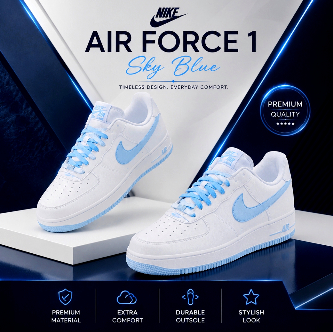 Nike air force 1 ✓.....               Sky blue