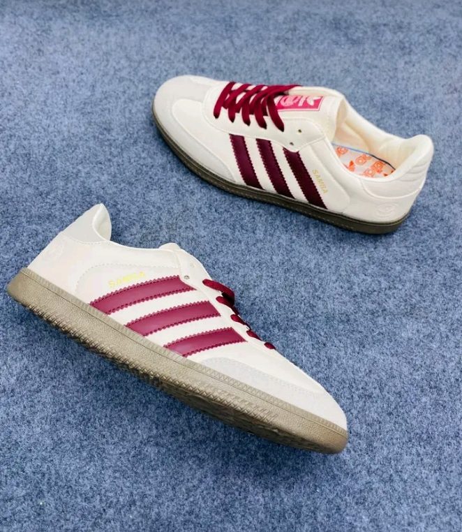 Adidas samba. White × Maroon